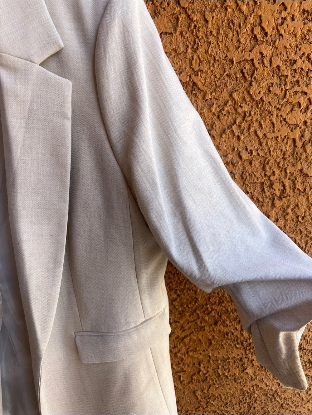 H&M Cream Open-Front Blazer